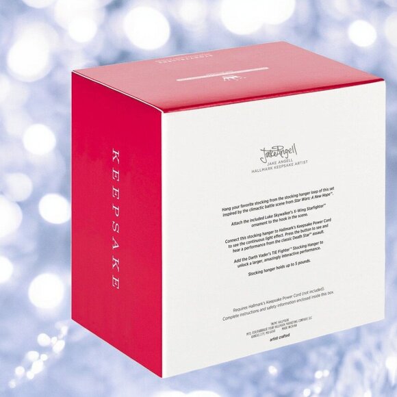 2024 Hallmark QFM3924 "Luke Skywalker's X-Wing Starfighter" Stocking Hanger Set - Picture 6 of 8